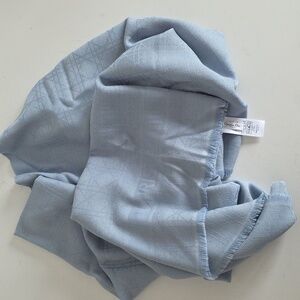 CHRISTIAN DIOR | Cannage Jacquard Large Scarf Shawl blue silk cashmere